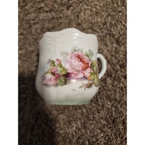 Vintage Leuchtenburg Germany Mustache Tea Cup Pink‎ Roses